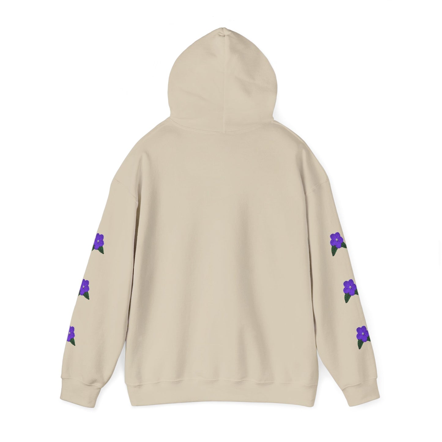 "I am Dän" Hoodie Purple Flower