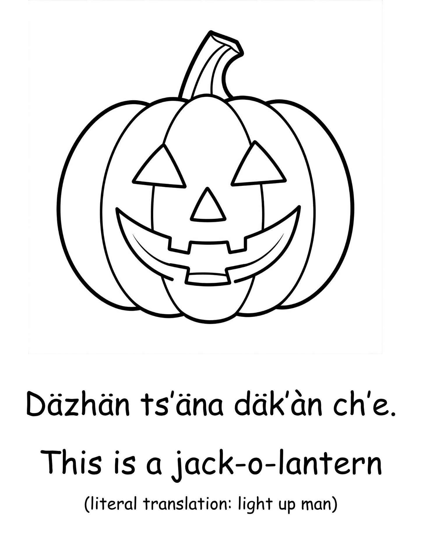 Dän K’e Halloween Colouring Pages - Digital Product