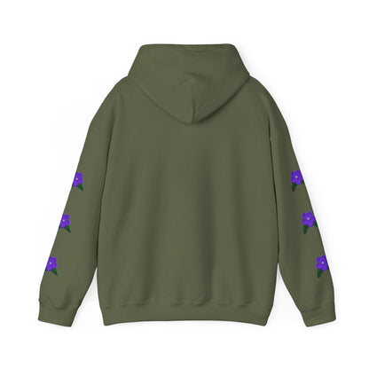"I am Dän" Hoodie Purple Flower