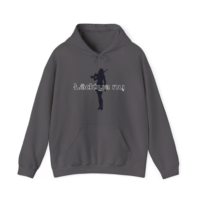 Hunter Silhouette Hoodie – "Lädúya nų" (I’m Going hunting) Graphic Sweatshirt
