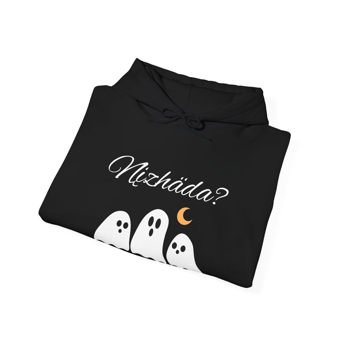 Ghost Trio Hoodie — “Nizháda?” (Are You Scared?) Cute Halloween Sweatshirt