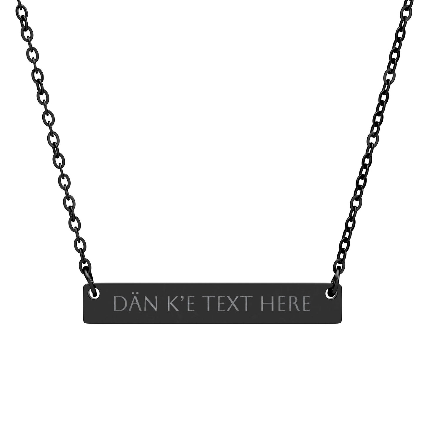 Personalized Horizontal Bar Necklace — Traditional Name Necklace