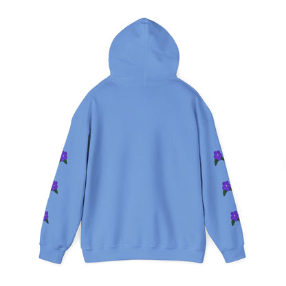 "I am Dän" Hoodie Purple Flower