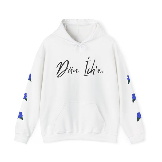 "I am Dän" Blue Flower Hoodie