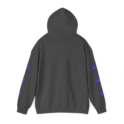"I am Dän" Hoodie Purple Flower