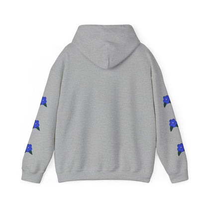 "I am Dän" Blue Flower Hoodie
