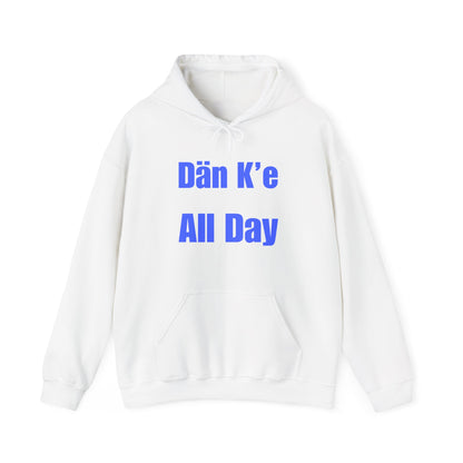 Dän K’e All Day Bold Hoodie Blue font