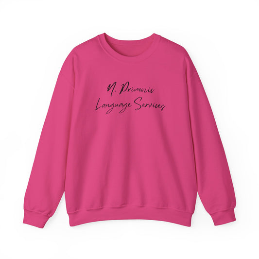 N. Primozic Language Services Sweatshirt Black Font