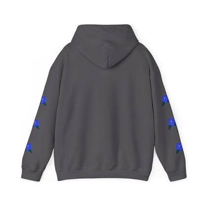"I am Dän" Blue Flower Hoodie