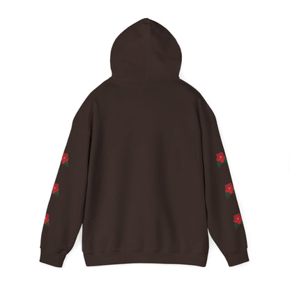 "I am Dän" Red Flower Hoodie