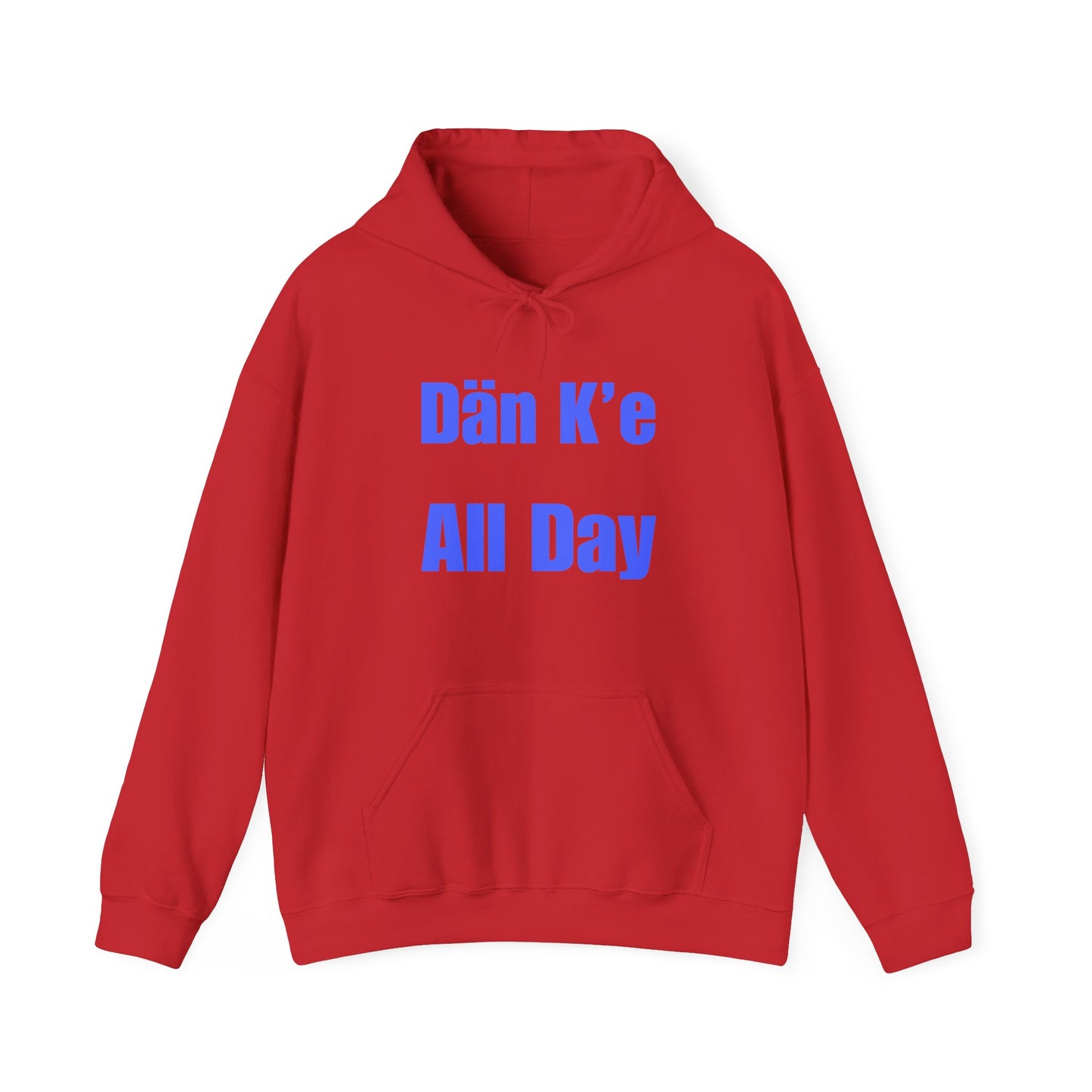 Dän K’e All Day Bold Hoodie Blue font