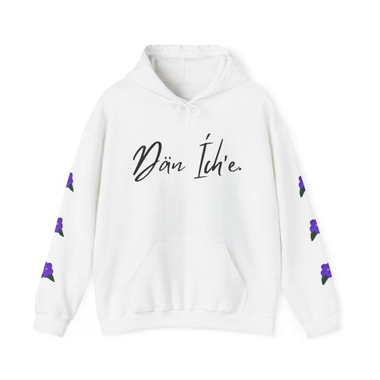 "I am Dän" Hoodie Purple Flower