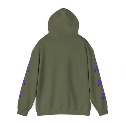 "I am Dän" Hoodie Purple Flower