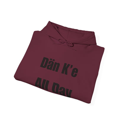 Dän K’e All Day Bold Hoodie Black Font