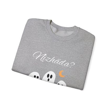Ghost Trio "Nįzhäda?" Are you Scared?  Sweatshirt - Cute Halloween Crewneck