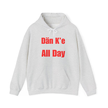 Dän K’e All Day Bold Hoodie Red Font