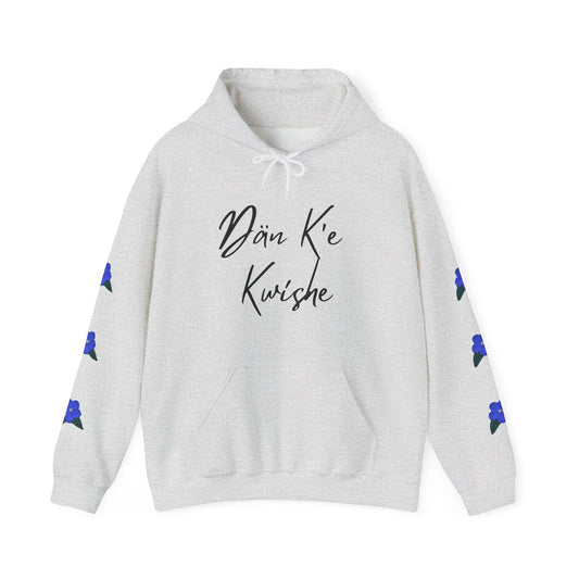 "I Speak Southern Tutchone" Blue Flower Hoodie