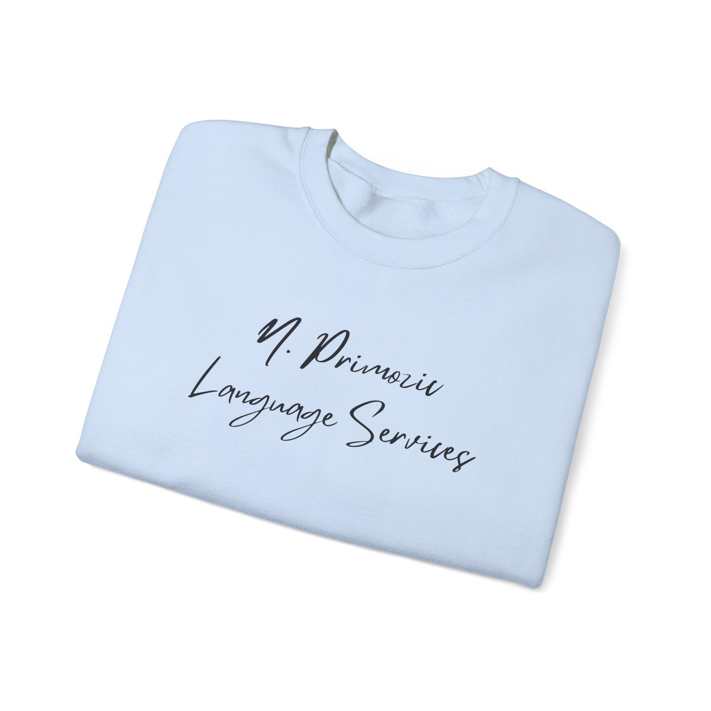 N. Primozic Language Services Sweatshirt Black Font