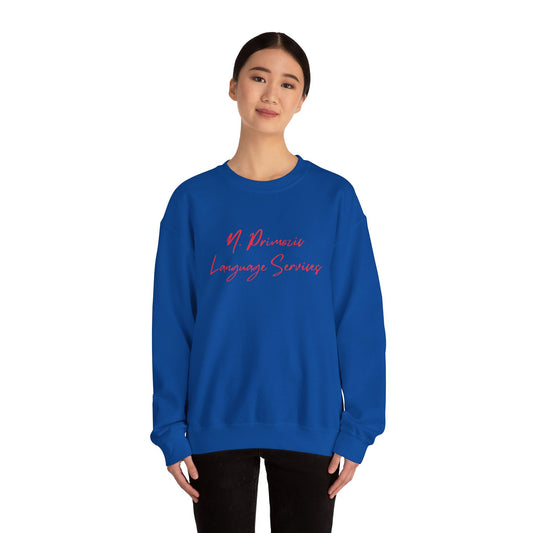 N. Primozic Language Services Sweatshirt Red Font