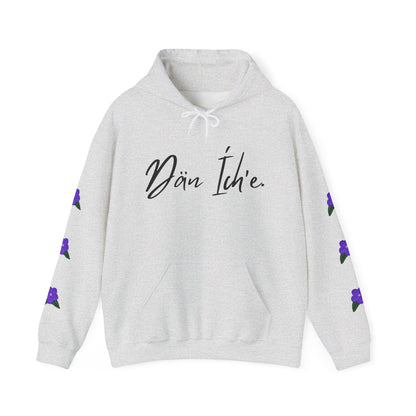 "I am Dän" Hoodie Purple Flower