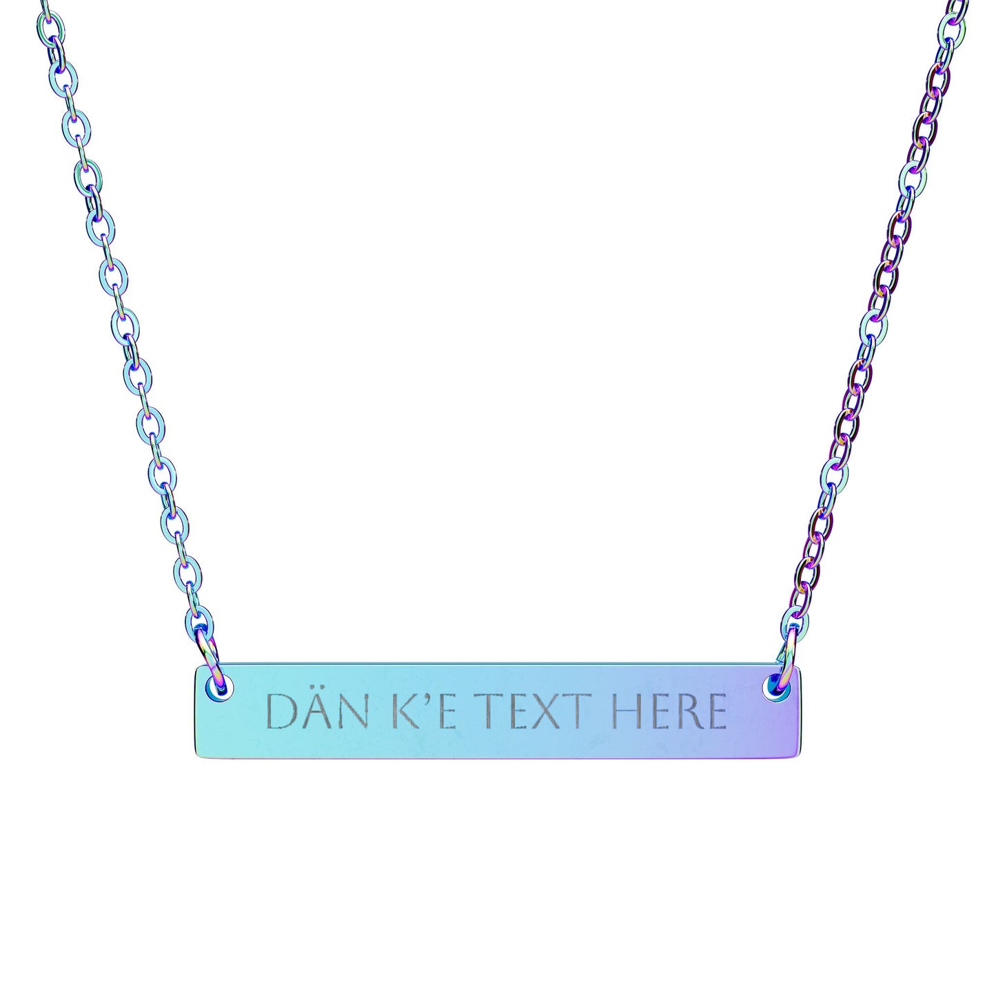 Personalized Horizontal Bar Necklace — Traditional Name Necklace