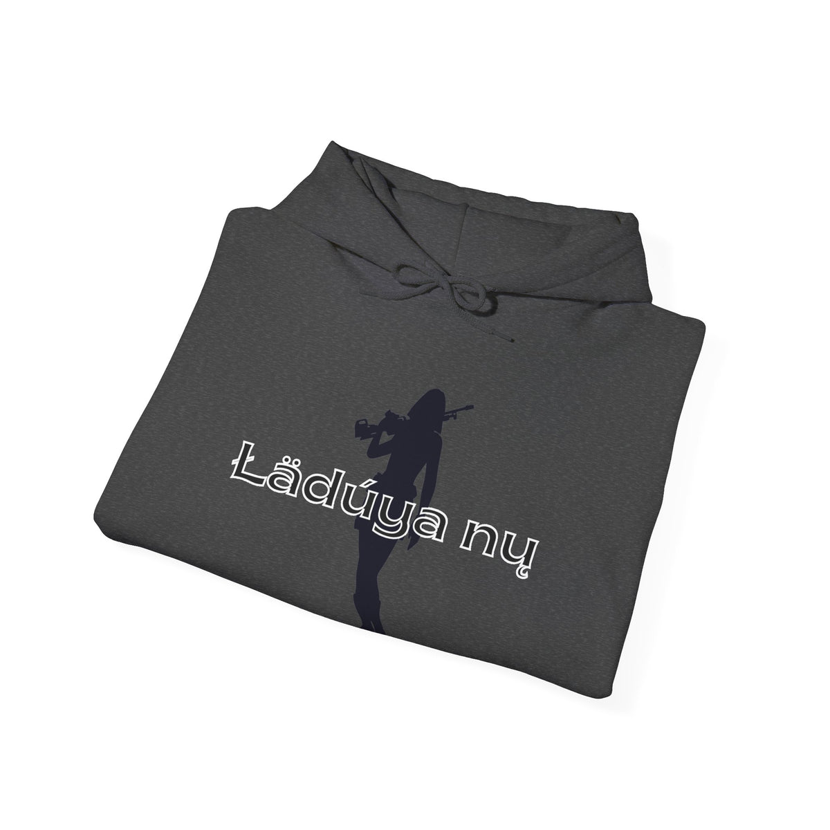 Hunter Silhouette Hoodie – "Lädúya nų" (I’m Going hunting) Graphic Sweatshirt