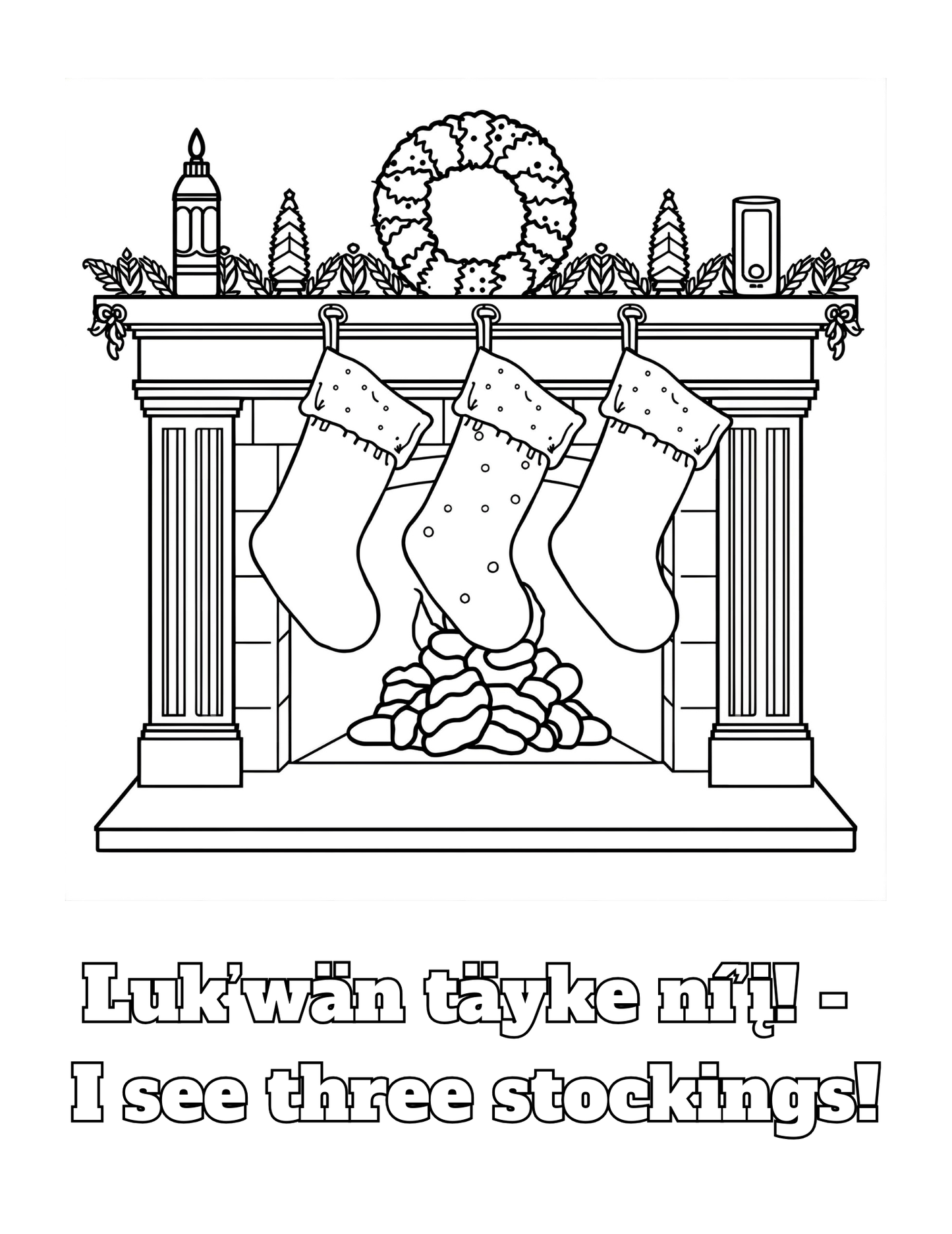 Dän K’e Christmas Colouring Printable Digital Bundle