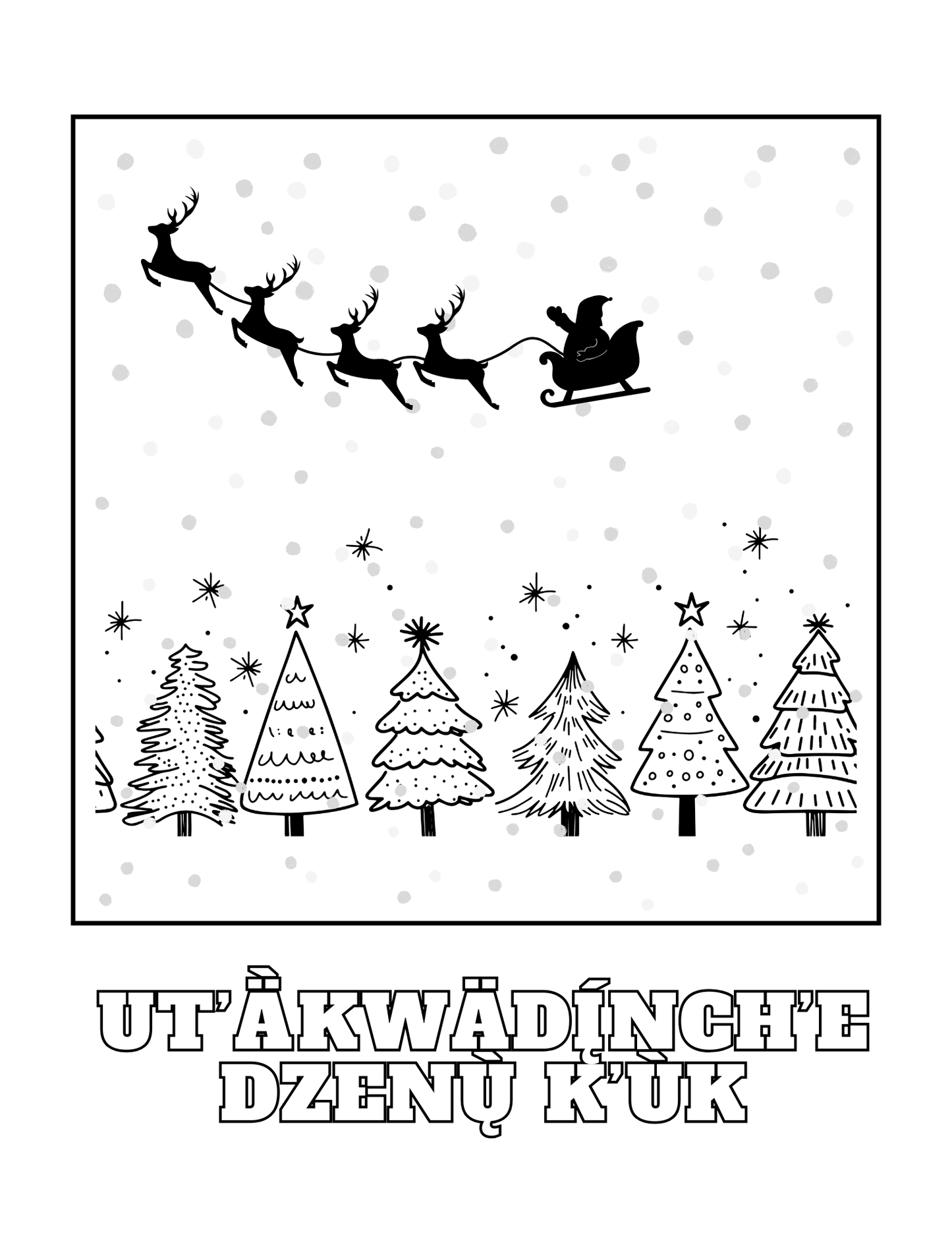 Dän K’e Christmas Colouring Printable Digital Bundle