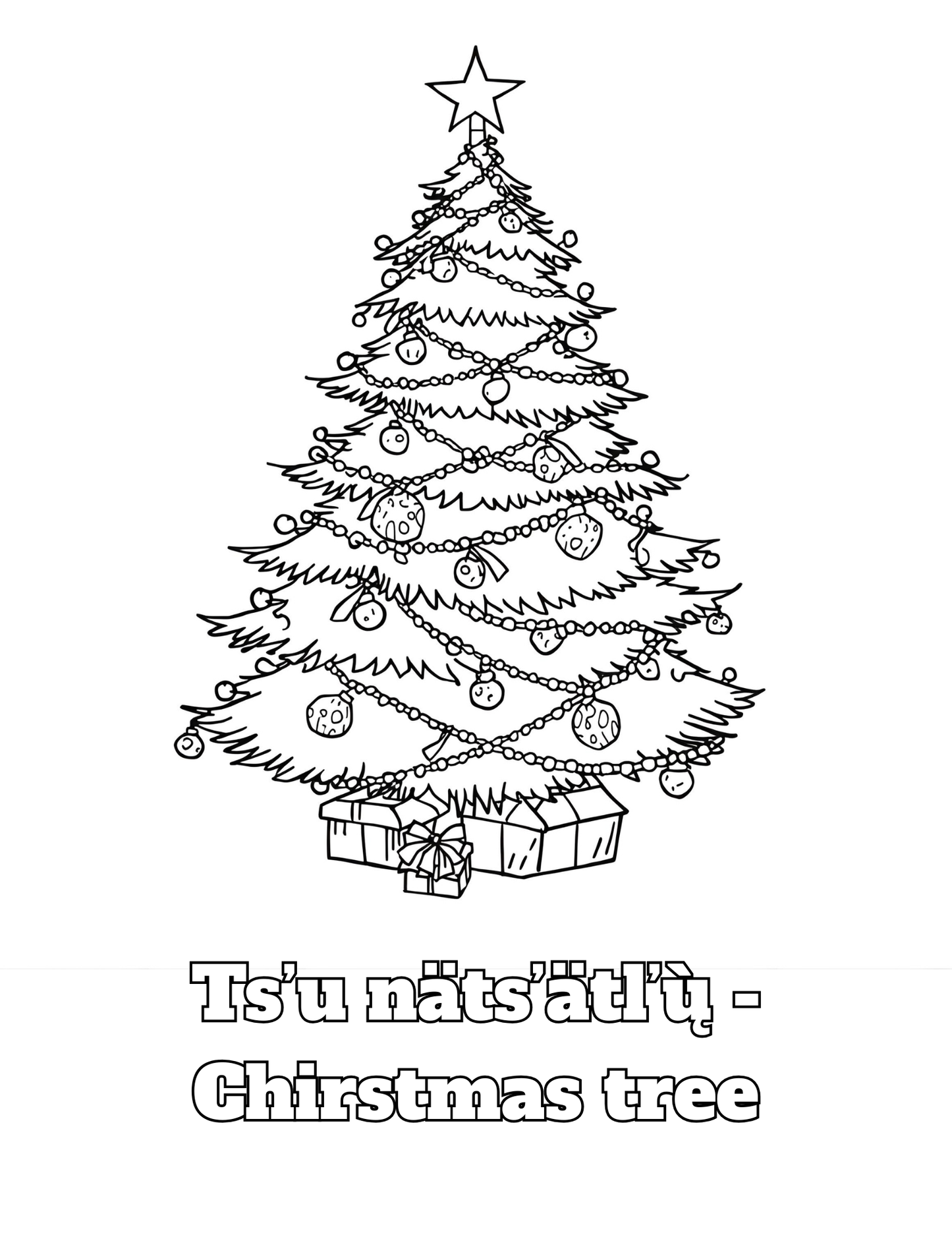 Dän K’e Christmas Colouring Printable Digital Bundle