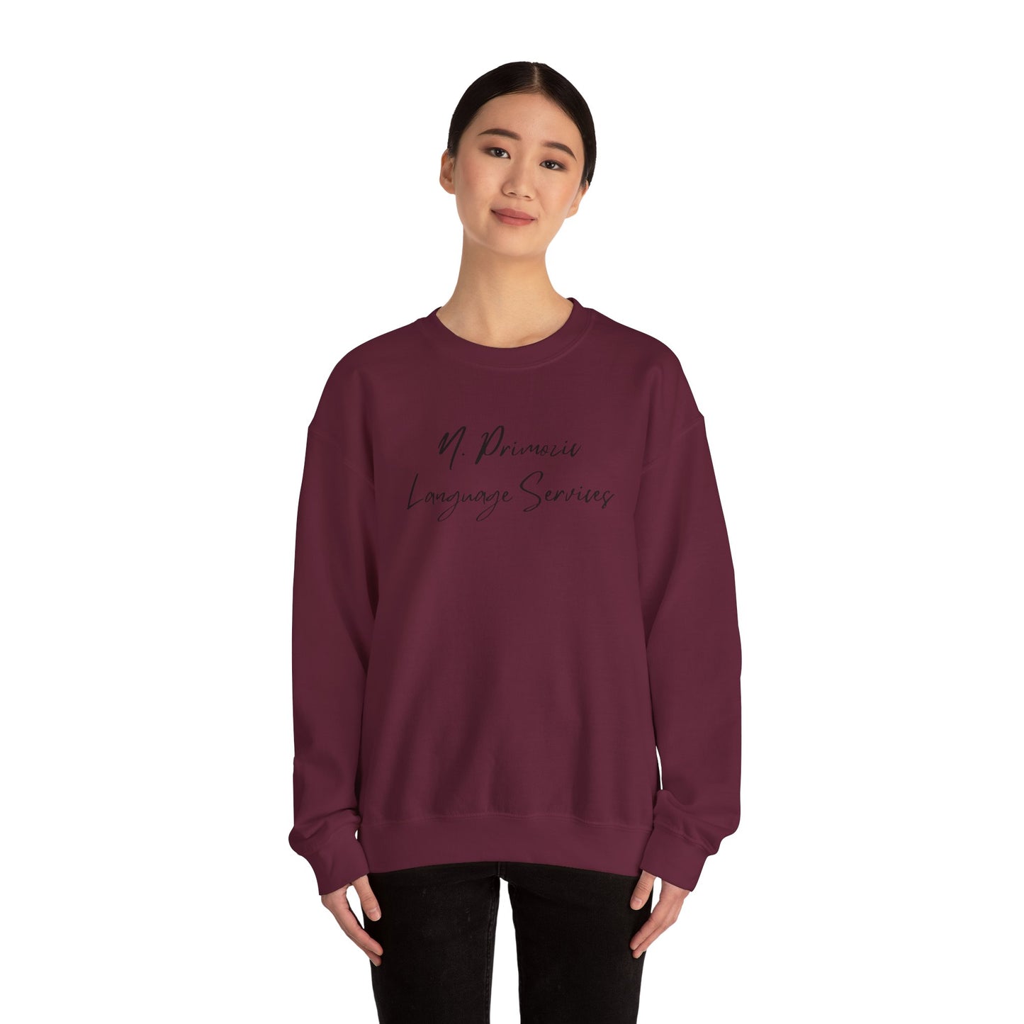 N. Primozic Language Services Sweatshirt Black Font