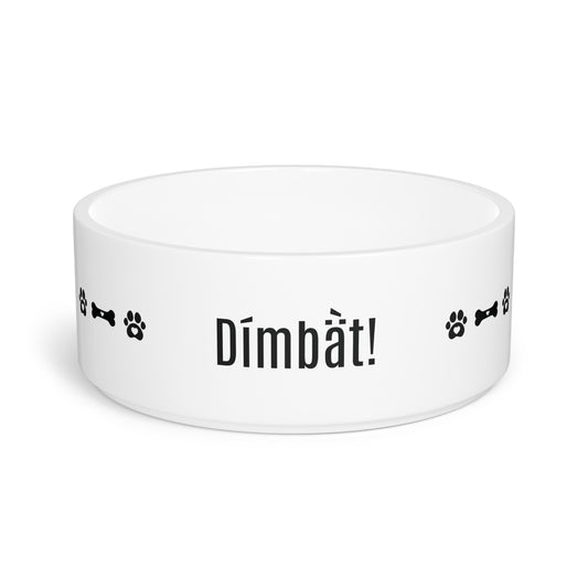 "I’m Hungry!" Dog Bowl White