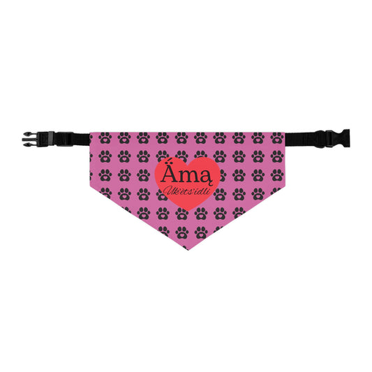 "I Love My Mom" Dog Bandana Pink