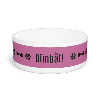 "I’m hungry!" Dog Bowl Pink