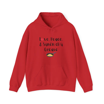 Love, Peace, & Bannock Grease Hoodie