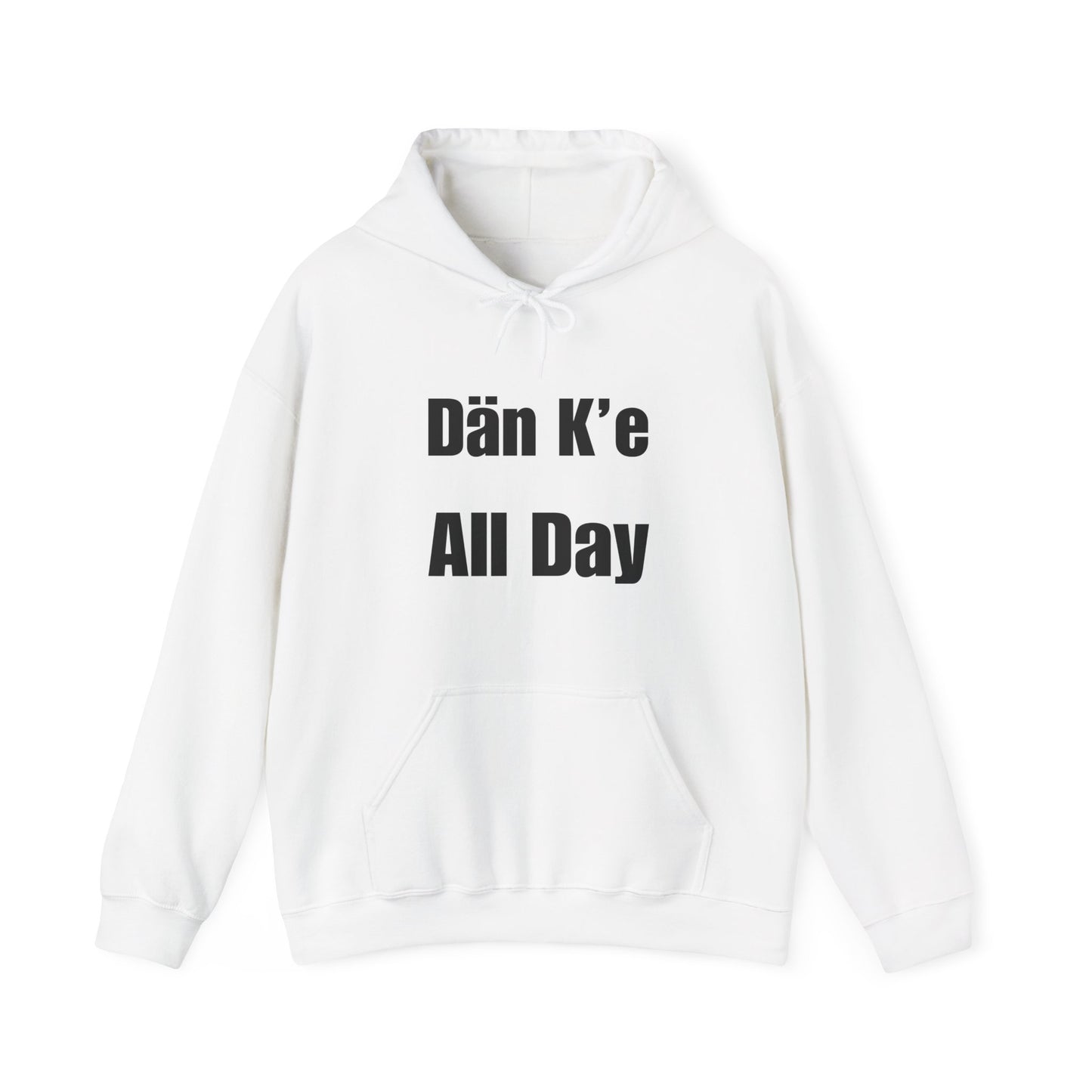 Dän K’e All Day Bold Hoodie Black Font