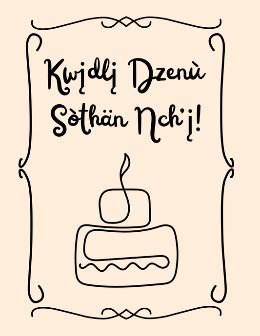 Birthday Card Lines Editable Template 10"x7"